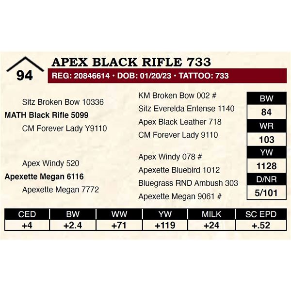 Apex Black Rifle 733