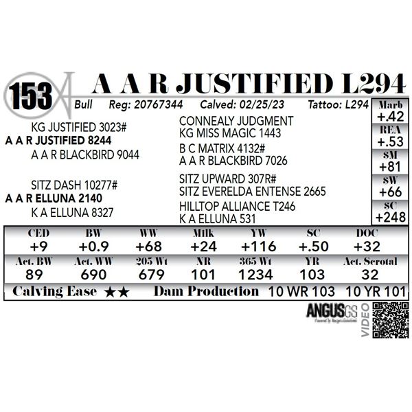 A A R JUSTIFIED L294