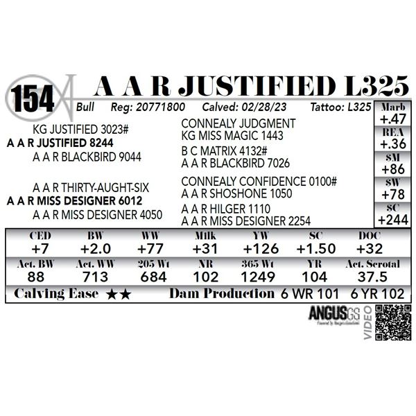 A A R JUSTIFIED L325