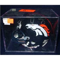 Signed Elway Mini-Helmet
