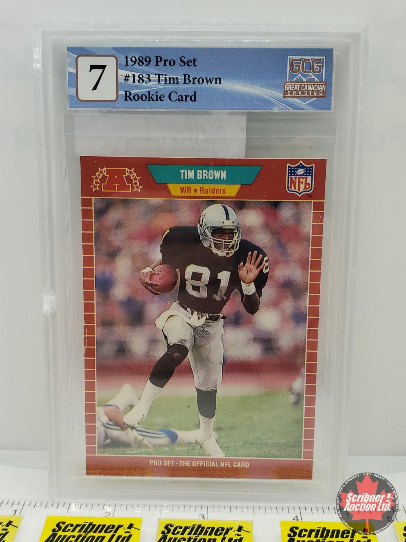 1989 Pro Set #183 Tim Brown Rookie Card : Raiders (Certified GCG 7 ...