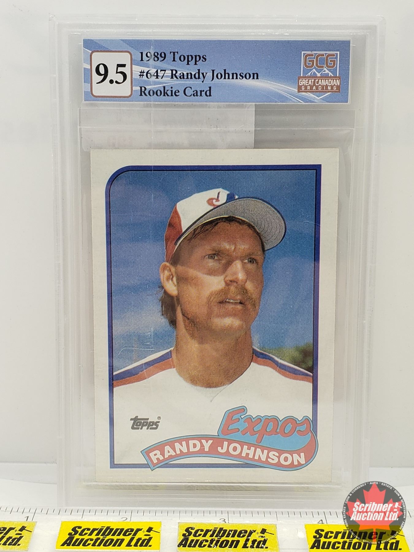 Randy Johnson Topps Rookie 1989 Topps #647 Randy Johnson Rookie Card : Expos (Certified GCG 9.5 ...