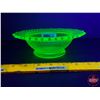 Image 2 : Vaseline Glass Candy Dish (2-1/2"H x 7"Dia) (SEE PICS!)