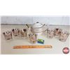 Image 1 : Collector Combo: Tea Pot "Gibsons" & 7 Juice/Drink Glasses (SEE PICS!)