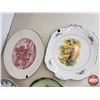 Image 4 : China Combo (7) : Gravy Boat; Plates; Platter (Platter Measures 14") (SEE PICS!)