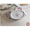 Image 6 : China Combo (7) : Gravy Boat; Plates; Platter (Platter Measures 14") (SEE PICS!)