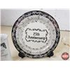 Image 4 : Anniversary Giftware (4) : 25th Plate ; 10th Vase ; 50th Champagne Glasses (Plate Measures 10"Dia) (