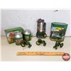 Image 1 : John Deere Collector Combo: - Tractor Ornaments (3) - Salt & Pepper Set (NIB - taken out for picturi
