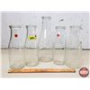 Image 2 : Milk Bottles (5) : 1/2 Quarts (4) & 1 Quart (1) (Tallest Measures 10"H) (SEE PICS!)