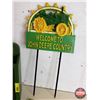 Image 3 : John Deere Collectibles (4):  - Yard Sign "Welcome to John Deere Country" - Letter Holder - "Nothing