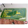 Image 4 : John Deere Collectibles (4):  - Yard Sign "Welcome to John Deere Country" - Letter Holder - "Nothing