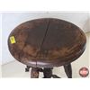 Image 4 : Glass Ball & Clawfoot Piano Stool (19"H) (SEE PICS!)