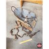 Image 2 : Collection of Barn Tools : Manitoba Scoop; Level; Brace; Sickle; Hand Tools; etc ! (Scoop Measures: 