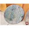 Image 2 : Wood Barrel Lids (2) : 22"Dia "240L BORDEAUX EXPORT" & 18"Dia (SEE PICS!)