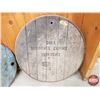 Image 3 : Wood Barrel Lids (2) : 22"Dia "240L BORDEAUX EXPORT" & 18"Dia (SEE PICS!)