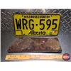 Image 1 : Alberta Licence Plates (2): - 1920 (Damage) - Wildrose Country (Yellow/Black) No Stickers/Years (SEE