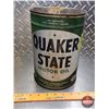Image 1 : OIL TIN: Quaker State Motor Oil (9-1/4"H x 6-1/2"Dia) (SEE PICS!)