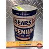 Image 1 : OIL TIN: SEARS PREMIUM Motor Oil "Sears Oil Co., Inc" (FULL) (5-1/2"H x 4"Dia) (SEE PICS!)