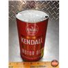 Image 1 : OIL TIN: KENDALL DUAL ACTION MOTOR OIL (6-1/2"H x 4"Dia) (SEE PICS!)