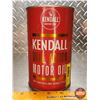 Image 2 : OIL TIN: KENDALL DUAL ACTION MOTOR OIL (6-1/2"H x 4"Dia) (SEE PICS!)