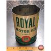 Image 1 : OIL TIN: EN-AR-CO ROYAL MOTOR OIL (5-1/2"H x 4"Dia) (SEE PICS!)