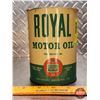 Image 2 : OIL TIN: EN-AR-CO ROYAL MOTOR OIL (5-1/2"H x 4"Dia) (SEE PICS!)