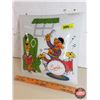 Image 1 : Ceiling Light Cover "Bert & Ernie" 1981 MUPPETS. INC : Square Glass Light Shade (3"H x 12"W x 12"D) 