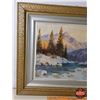 Image 2 : Framed Print "Early Snow Ghost River" (21"H x 27-1/2"W) (SEE PICS!)