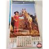 Image 10 : Variety of Vintage Advertising Calendars (13) (Horse-Cowgirl Theme) : 1960's & 1970's (Largest Measu