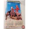 Image 13 : Variety of Vintage Advertising Calendars (13) (Horse-Cowgirl Theme) : 1960's & 1970's (Largest Measu