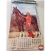 Image 14 : Variety of Vintage Advertising Calendars (13) (Horse-Cowgirl Theme) : 1960's & 1970's (Largest Measu