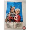 Image 2 : Variety of Vintage Advertising Calendars (13) (Horse-Cowgirl Theme) : 1960's & 1970's (Largest Measu