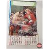 Image 3 : Variety of Vintage Advertising Calendars (13) (Horse-Cowgirl Theme) : 1960's & 1970's (Largest Measu