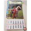 Image 7 : Variety of Vintage Advertising Calendars (13) (Horse-Cowgirl Theme) : 1960's & 1970's (Largest Measu