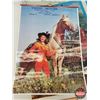 Image 10 : Variety of Vintage Advertising Calendars Tops Only (13) (Horse-Cowgirl Theme) (Largest Measures: 20"