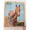 Image 2 : Variety of Vintage Advertising Calendars Tops Only (13) (Horse-Cowgirl Theme) (Largest Measures: 20"