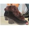 Image 2 : Vintage/Retro Footwear (4 Pairs) : - Tall Brown Boots (Manelli) - Size 9 - Short Brown Boots - Size 