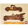 Image 1 : Coppercraft Wall Art Guild Plastic Composite "Vintage Cars" (2) (5-1/2" x 14") (SEE PICS!)