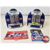 Image 1 : PEPSI Novelty Banks (2) (Battery Operated) (Plays Music : Don't Be Cruel & Yesterday) (Measures: 6"H