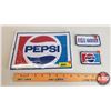 Image 1 : PEPSI Logo Embroidered Patches (3) (Largest Measures: 6"H x 9"W) (SEE PICS!)