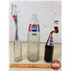 Image 3 : PEPSI Novelty Bottles (3):  - Twisted/Melted (Empty) 15-1/2"H - Vintage 1.5L Glass - Twisted Novelty