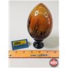 Image 2 : Vintage Wooden Hand Painted Egg (6"H) (SEE PICS!)