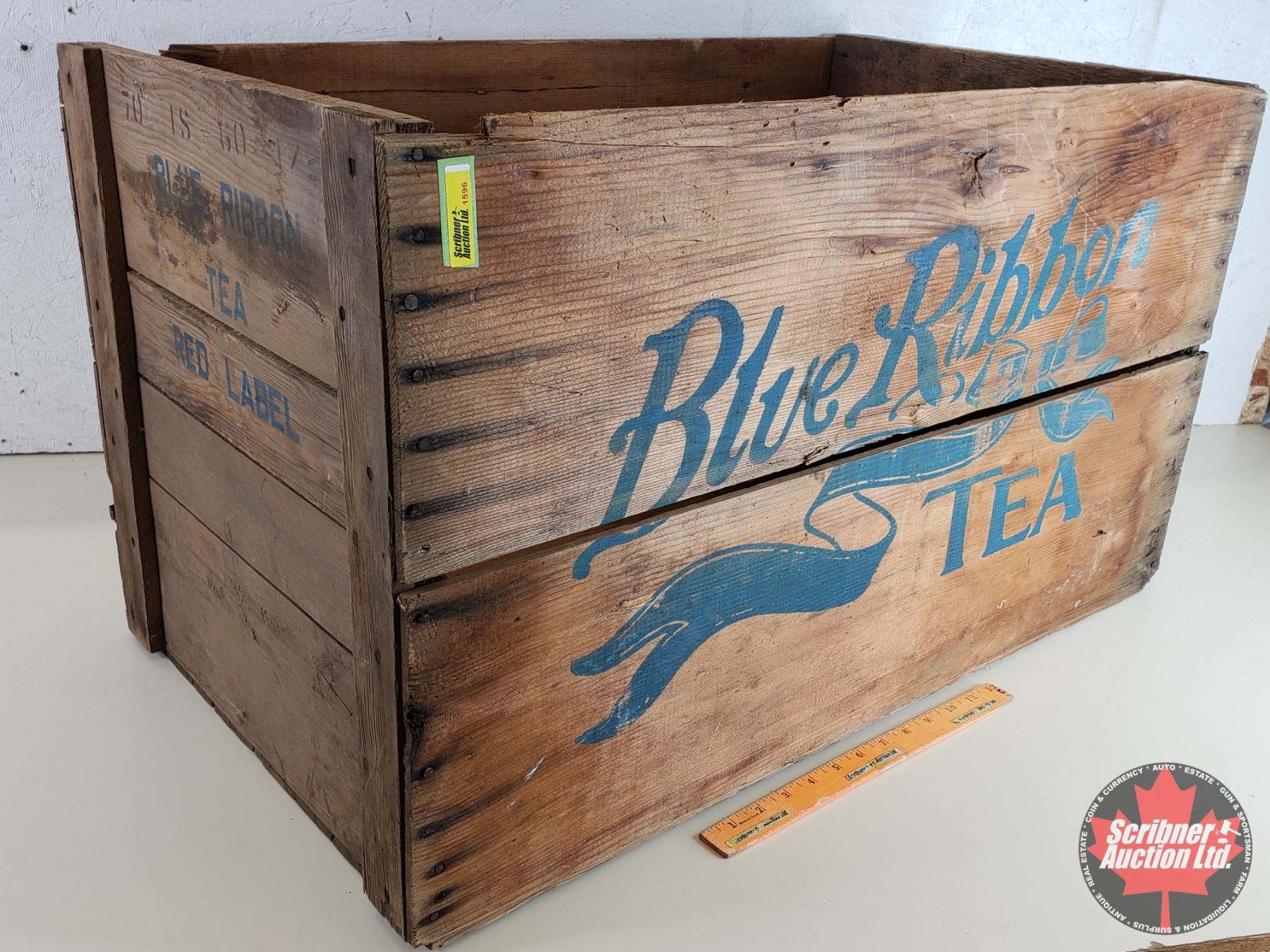 Wood Crate : Blue Ribbon TEA (18