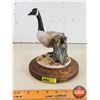 Image 2 : Canada Goose Statue on Wood Base (1993) (9"H x 8"Dia) (SEE PICS!)