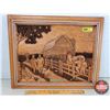 Image 1 : 3-D Wall Art "Walk in the Country" by Kim Murray (Resin/Faux Wood) (15-1/4"H x 19"W) (SEE PICS!)