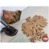 Image 2 : Collector Combo : - Heavy Glass Platter (11"W x 18"D) - Variety Décor Pieces (Statues / Ornaments) -