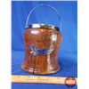 Image 2 : Oak & Silverplate Biscuit Barrel w/Lid (6"H x 5"Dia) (SEE PICS!)
