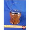 Image 4 : Oak & Silverplate Biscuit Barrel w/Lid (6"H x 5"Dia) (SEE PICS!)
