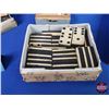 Image 7 : Variety of Vintage/Antique Domino Sets in Boxes (1 Wood - 1 Pressed Board - 2 Hard Plastic / Tiles) 