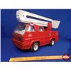 Image 1 : Tonka Firetruck / Manlift Basket Toy (Metal) (10"H x 6"W x 17"D) (SEE PICS!)